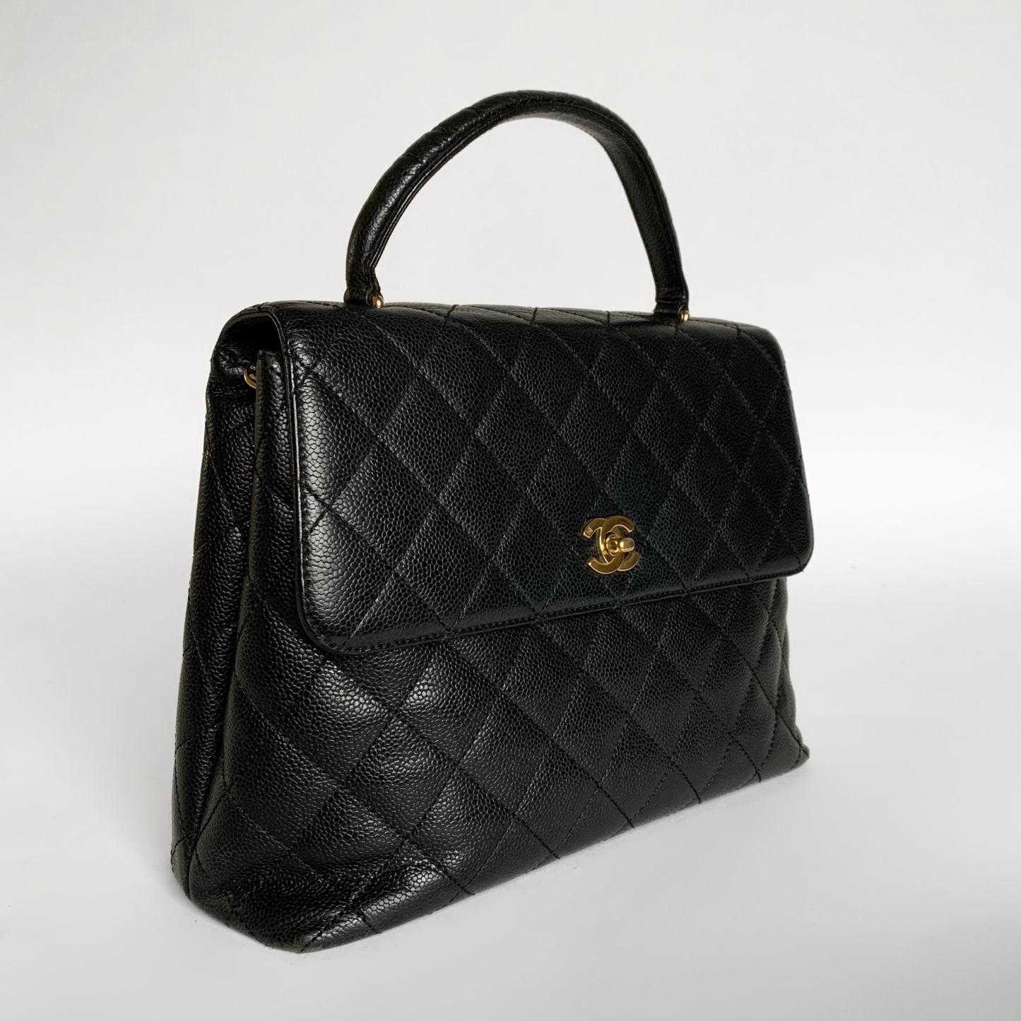 Chanel Chanel Coco Top Handle Bag Caviar Leather - Handbags - Etoile Luxury Vintage