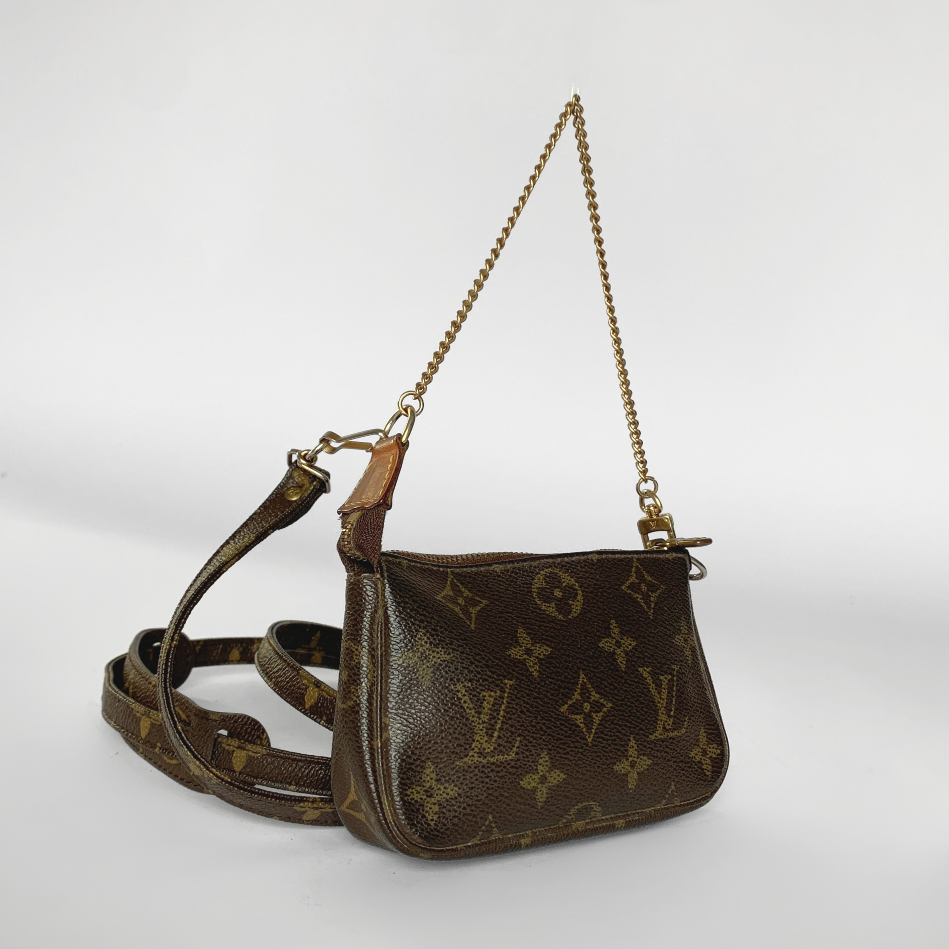 Louis Vuitton Louis Vuitton Mini Pochette Strap Monogram Canvas - Shoulder bag - Etoile Luxury Vintage