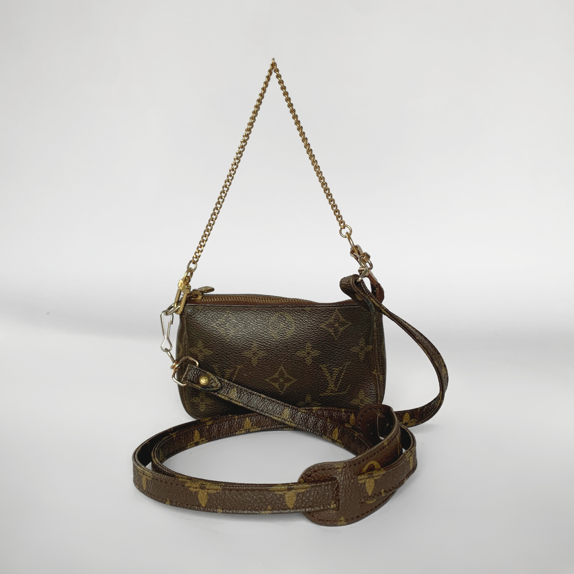 Louis Vuitton Louis Vuitton Mini Pochette Strap Monogram Canvas - Shoulder bag - Etoile Luxury Vintage