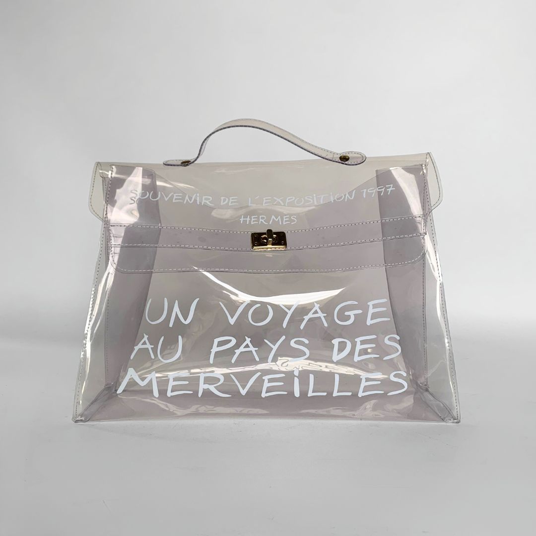 Herm&egrave;s Herm&egrave;s Kelly 40 Transparent Vinyl - Handbags - Etoile Luxury Vintage