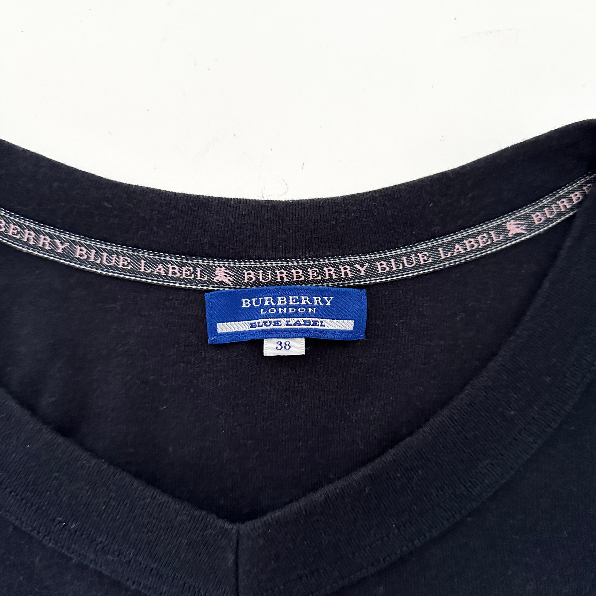 Burberry Burberry Logo T-Shirt Dark Blue Cotton - Clothing - Etoile Luxury Vintage