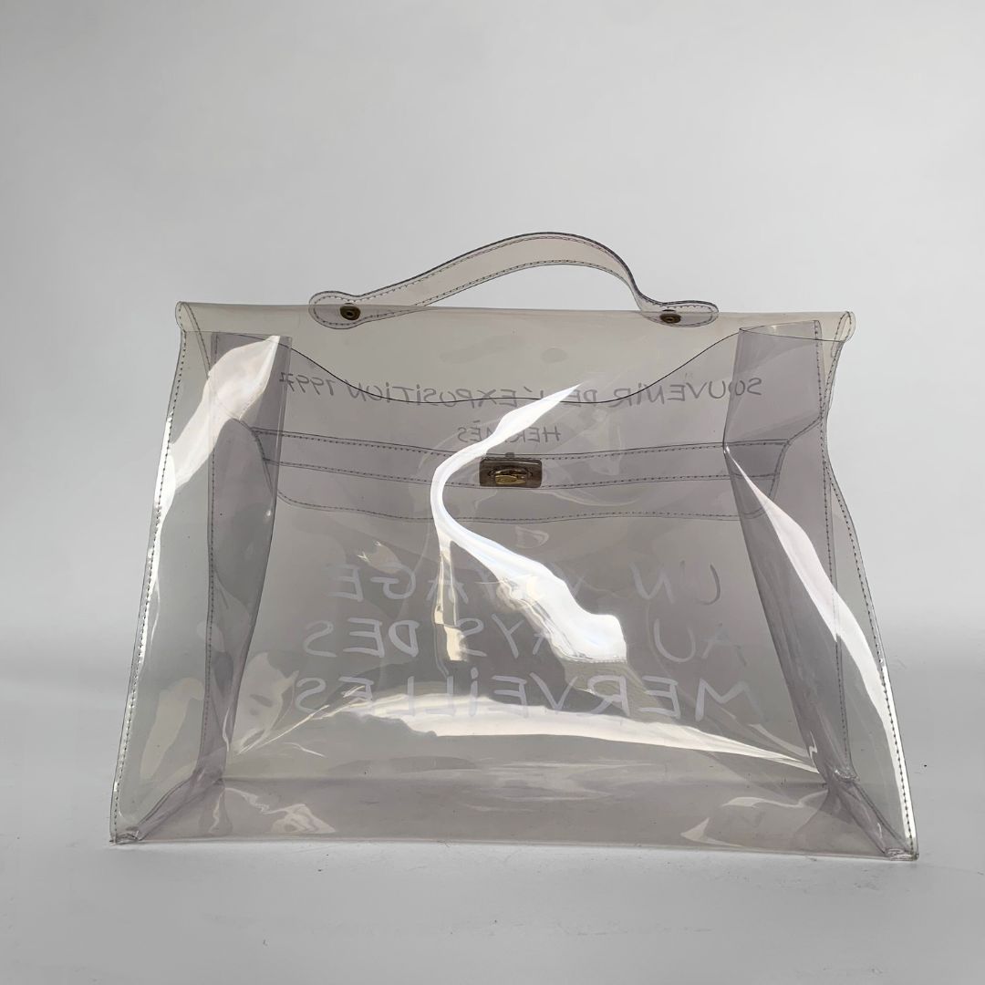 Herm&egrave;s Herm&egrave;s Kelly 40 Transparent Vinyl - Handbags - Etoile Luxury Vintage