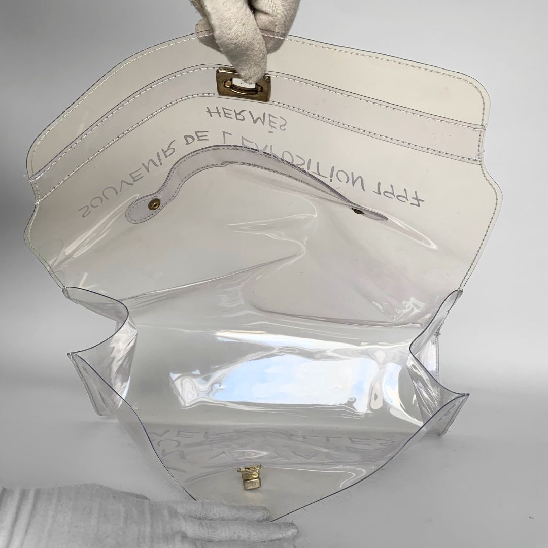 Herm&egrave;s Herm&egrave;s Kelly 40 Transparent Vinyl - Handbags - Etoile Luxury Vintage