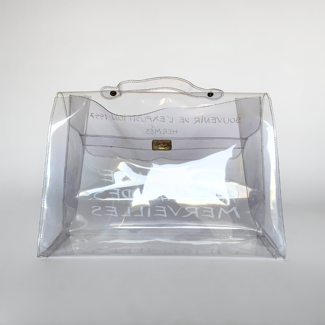 Herm&egrave;s Herm&egrave;s Kelly 40 Transparent Vinyl - Handbags - Etoile Luxury Vintage