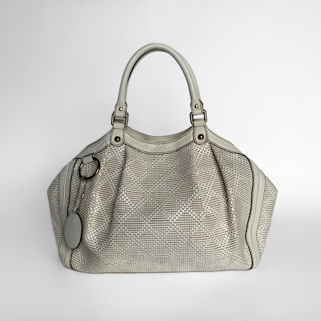 Gucci Gucci White Leather Handbag - Handbags - Etoile Luxury Vintage