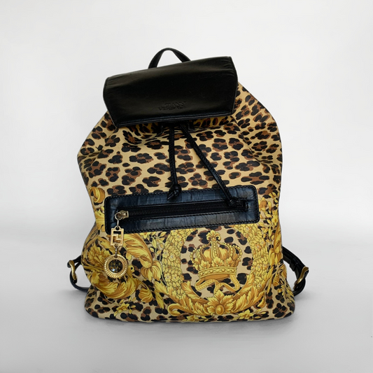 Versace Versace Leopard Sunburst Backpack PVC - Backpacks - Etoile Luxury Vintage