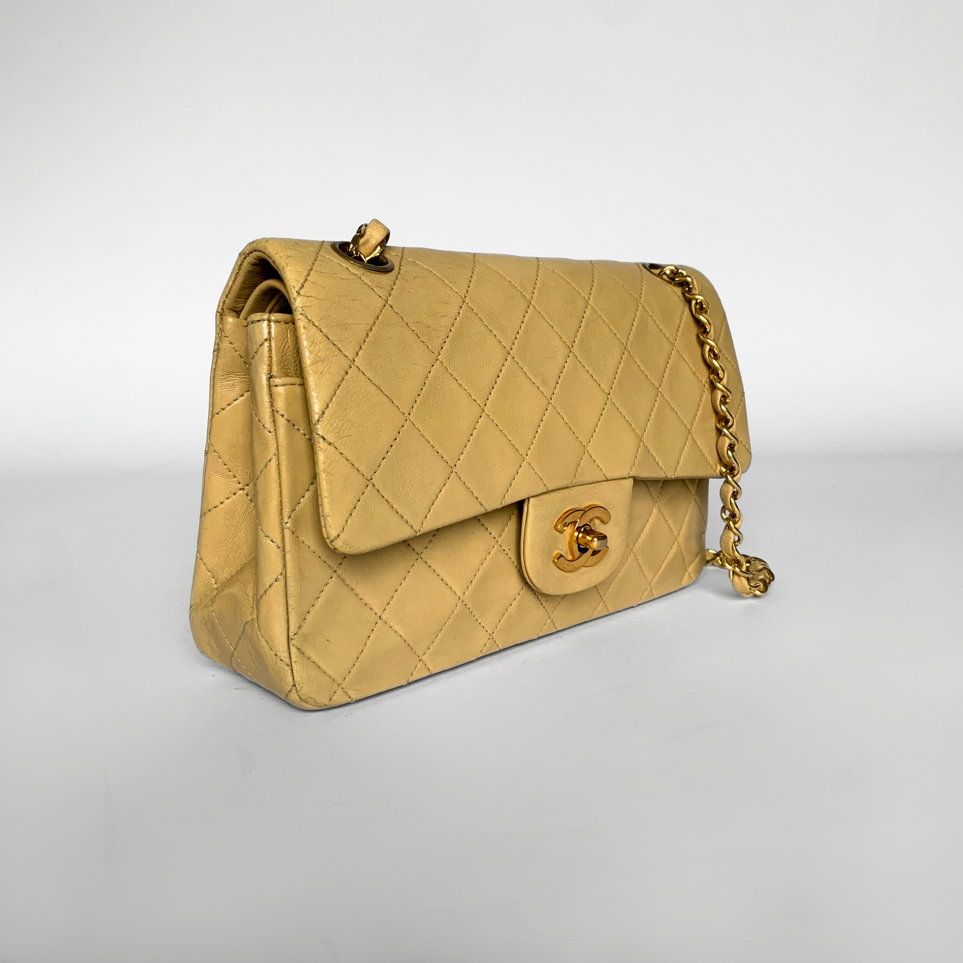 Chanel Chanel Double Classic Flap Bag Medium Lambskin Leather - Shoulder bags - Etoile Luxury Vintage