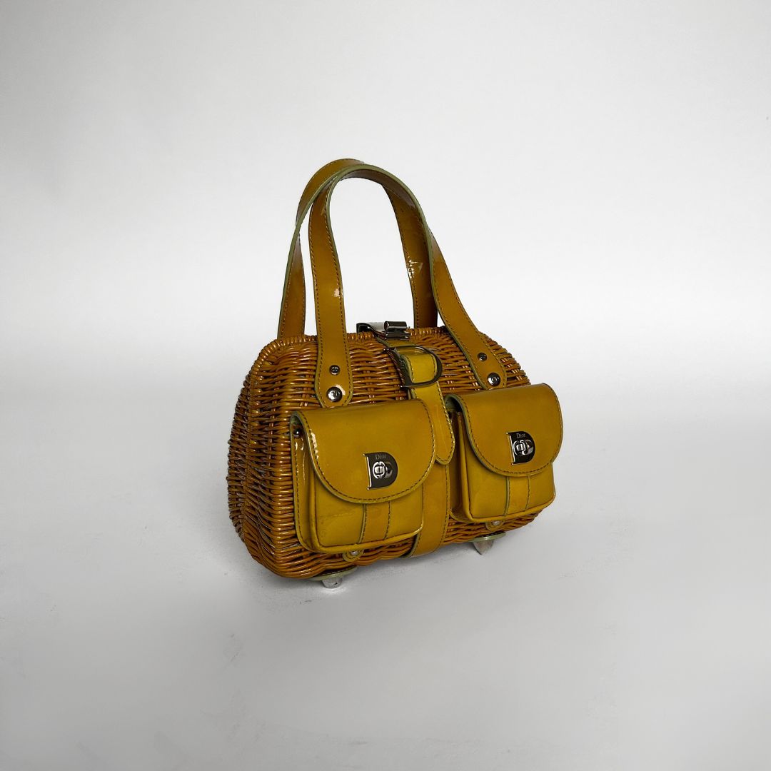 Dior Dior Wicker Bag Yellow - Handbags - Etoile Luxury Vintage