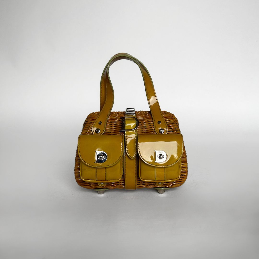 Dior Dior Wicker Bag Yellow - Handbags - Etoile Luxury Vintage