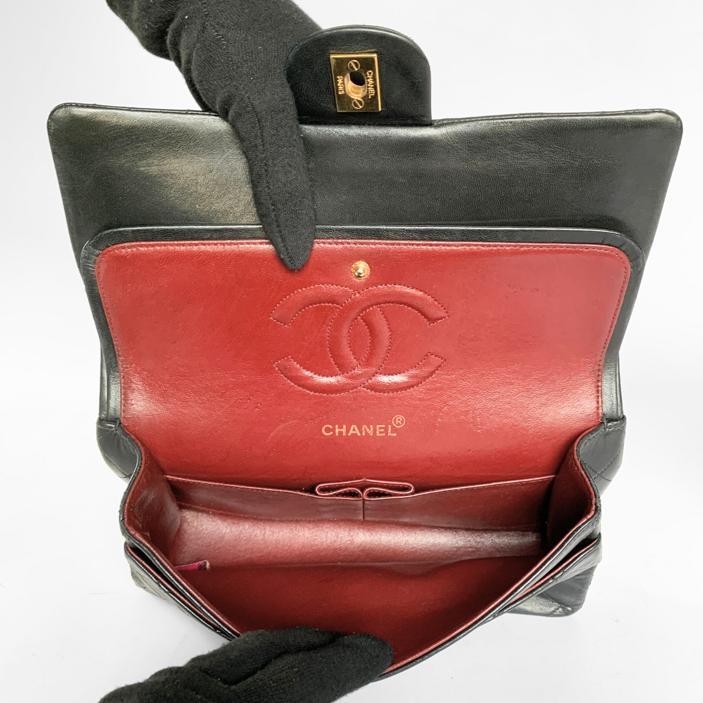 Chanel Classic Double Flap Bag Medium Lambskin Leather