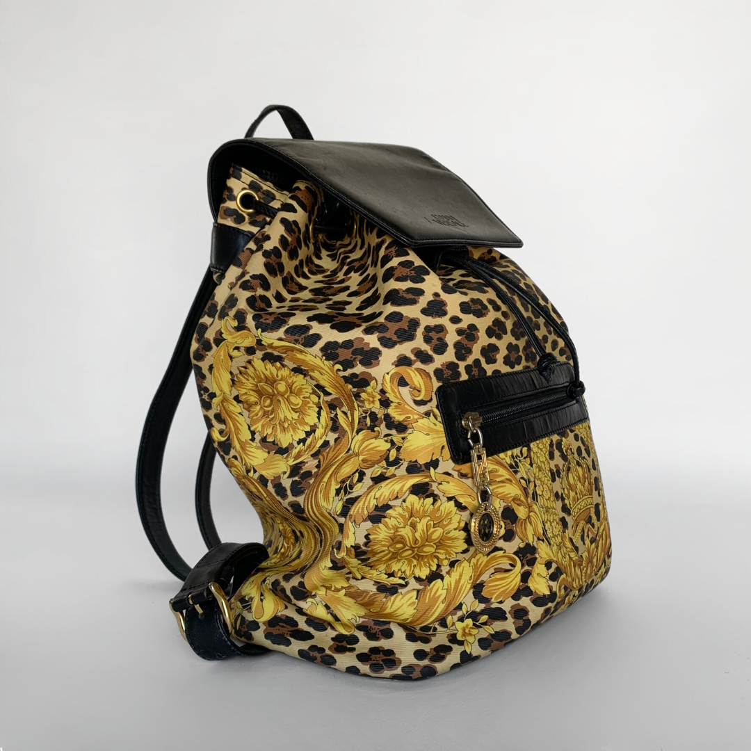 Versace Versace Leopard Sunburst Backpack PVC - Backpacks - Etoile Luxury Vintage