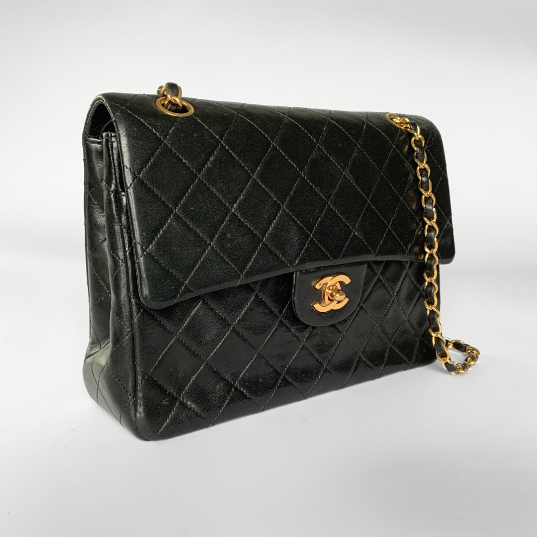 Chanel Chanel Classic Double Flap Bag Tall Medium Lambskin Leather - Shoulder bags - Etoile Luxury Vintage