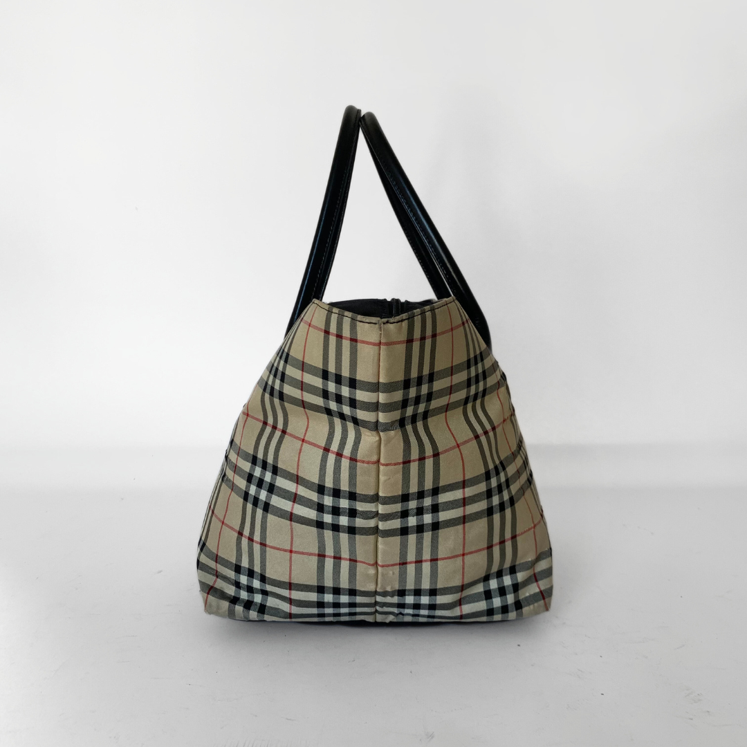 Burberry Burberry Tote Check Canvas - Handbags - Etoile Luxury Vintage