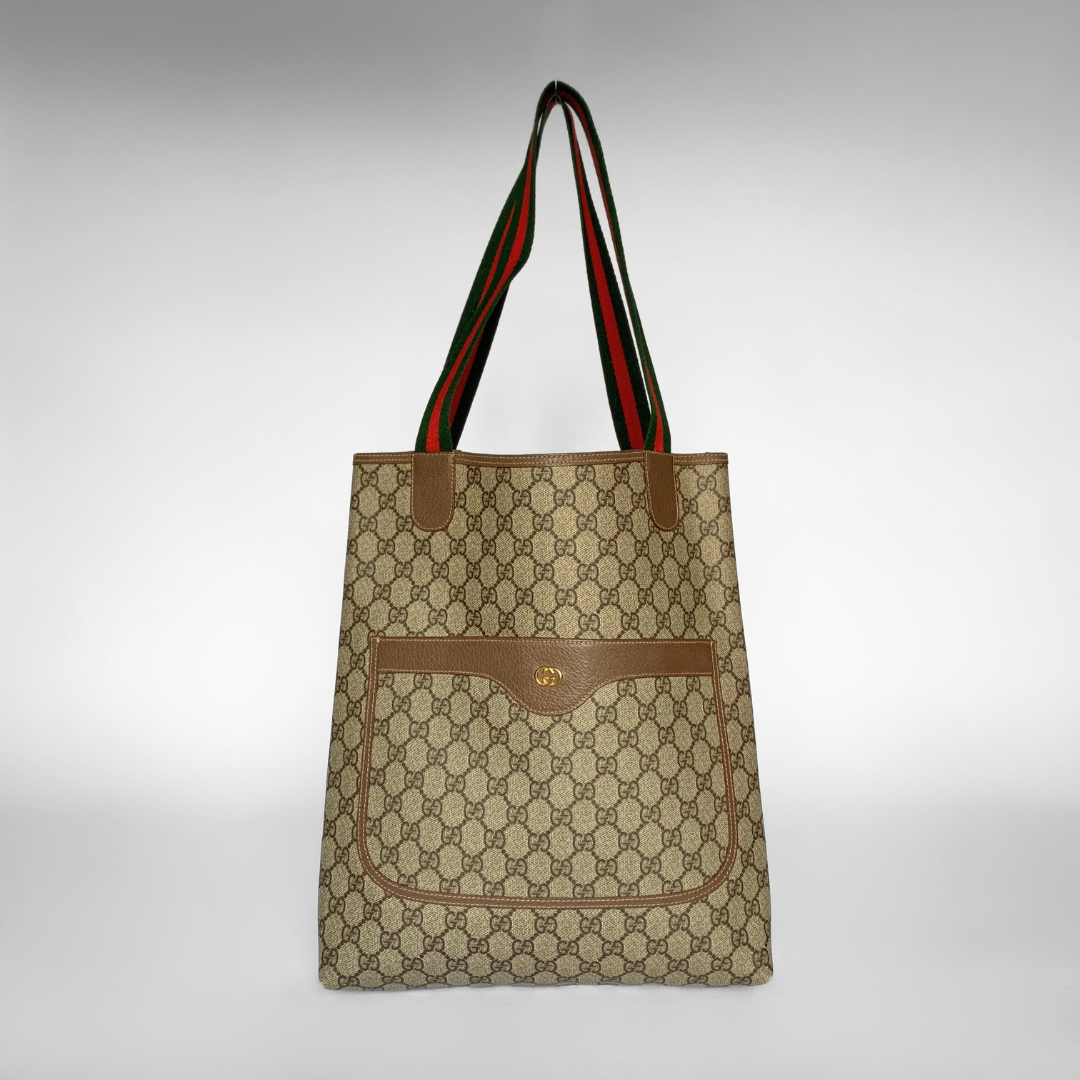 Gucci Gucci Supreme Sherry Line Tote Bag Monogram PVC - Shoulder Bags - Etoile Luxury Vintage