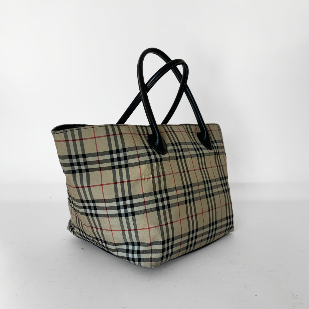 Burberry Burberry Tote Check Canvas - Handbags - Etoile Luxury Vintage