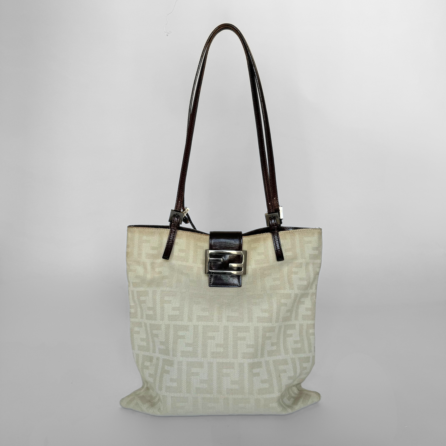 Fendi Fendi Zucca Beige Cloth - Shoulder bags - Etoile Luxury Vintage