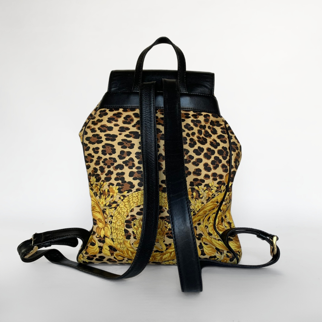 Versace Versace Leopard Sunburst Backpack PVC - Backpacks - Etoile Luxury Vintage