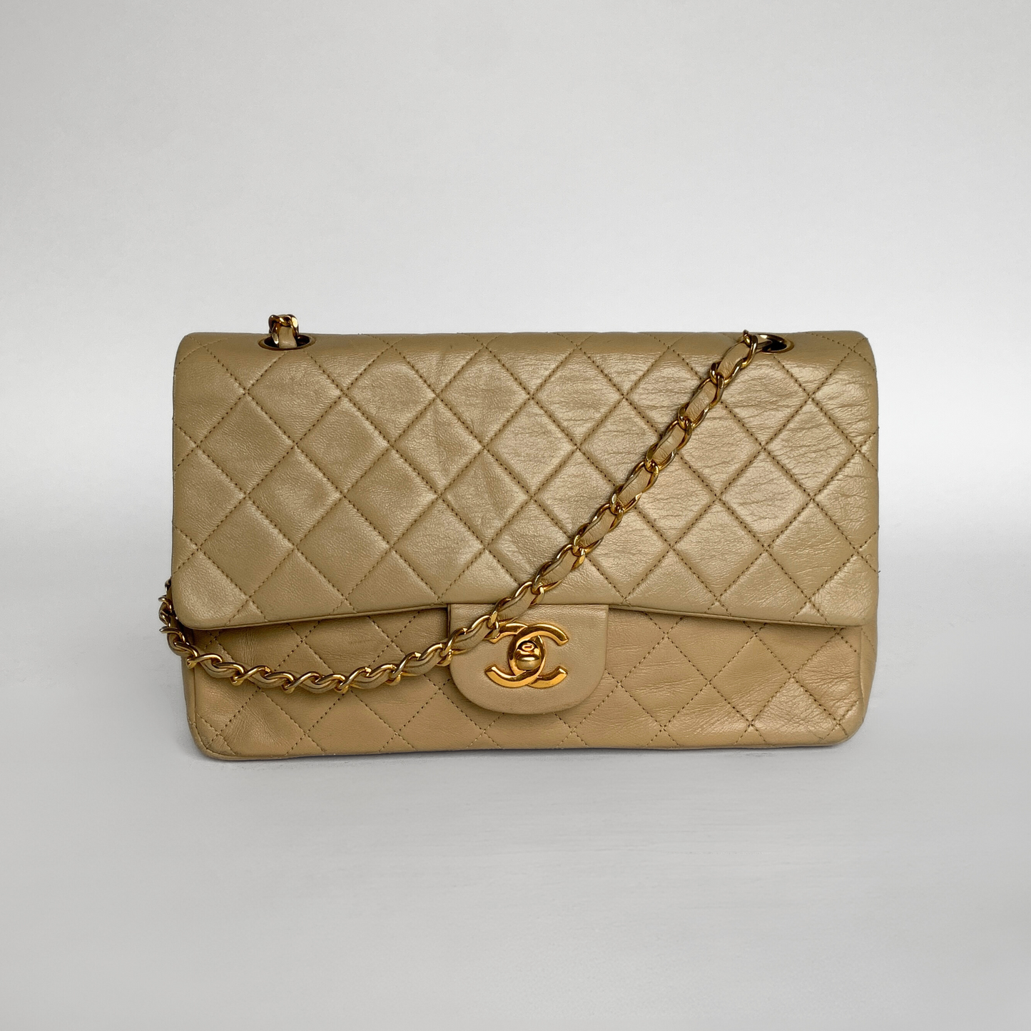 Chanel Chanel Classic Double Flap Bag Medium Lambskin Leather - Shoulder bags - Etoile Luxury Vintage