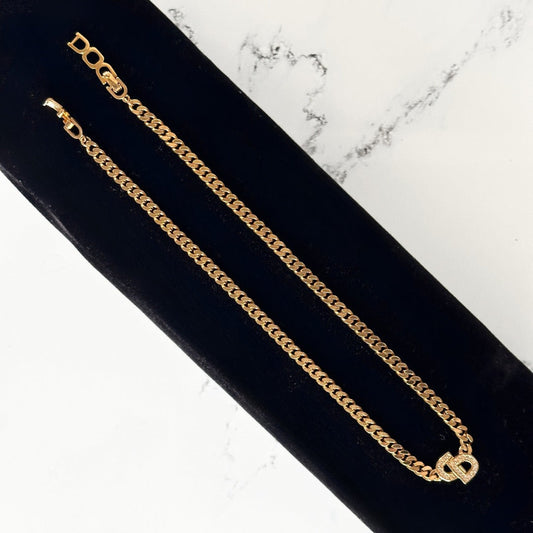 Dior Dior Choker Necklace Gold Colored - Necklaces - Etoile Luxury Vintage