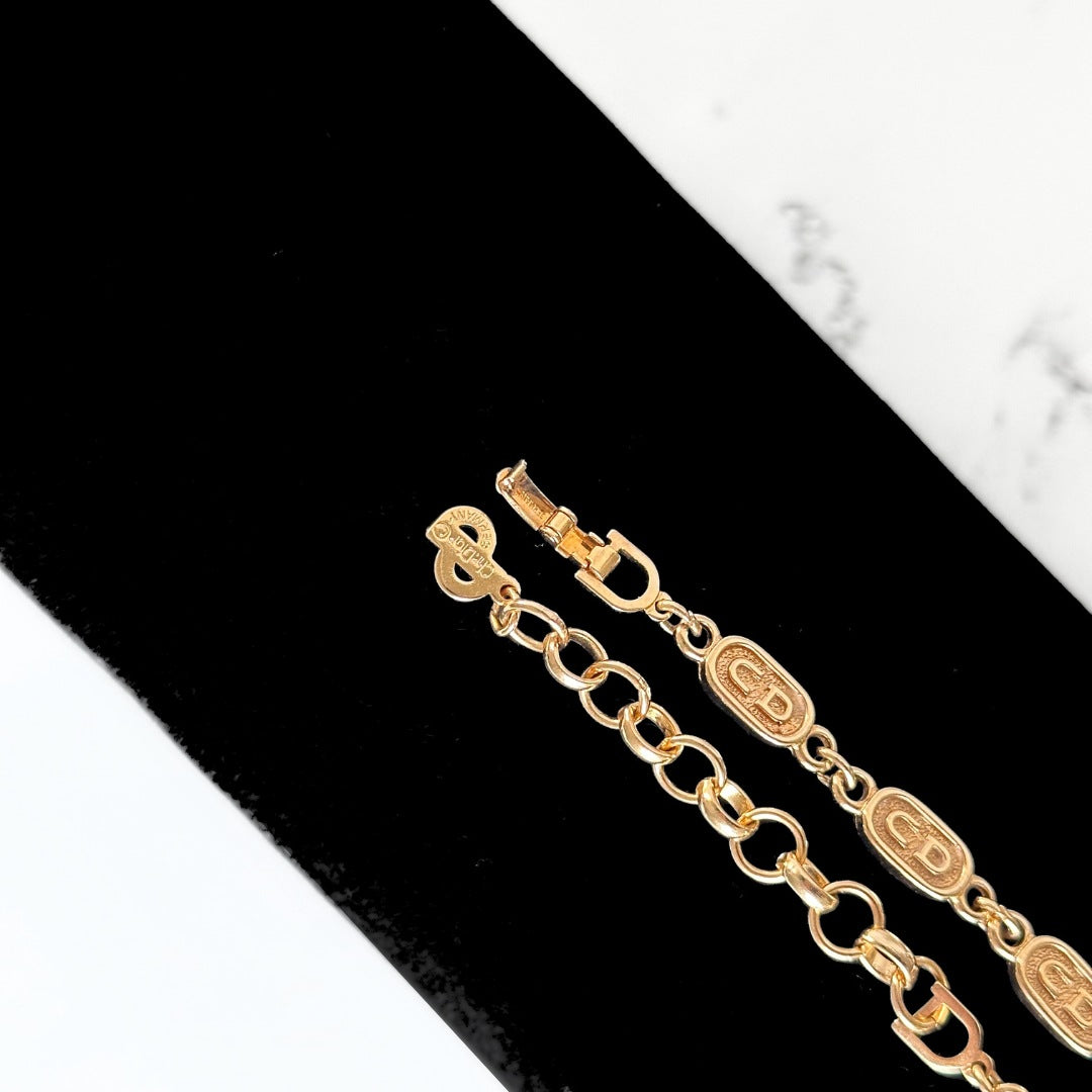 Dior Dior Necklace Gold Colored Metal - Necklaces - Etoile Luxury Vintage