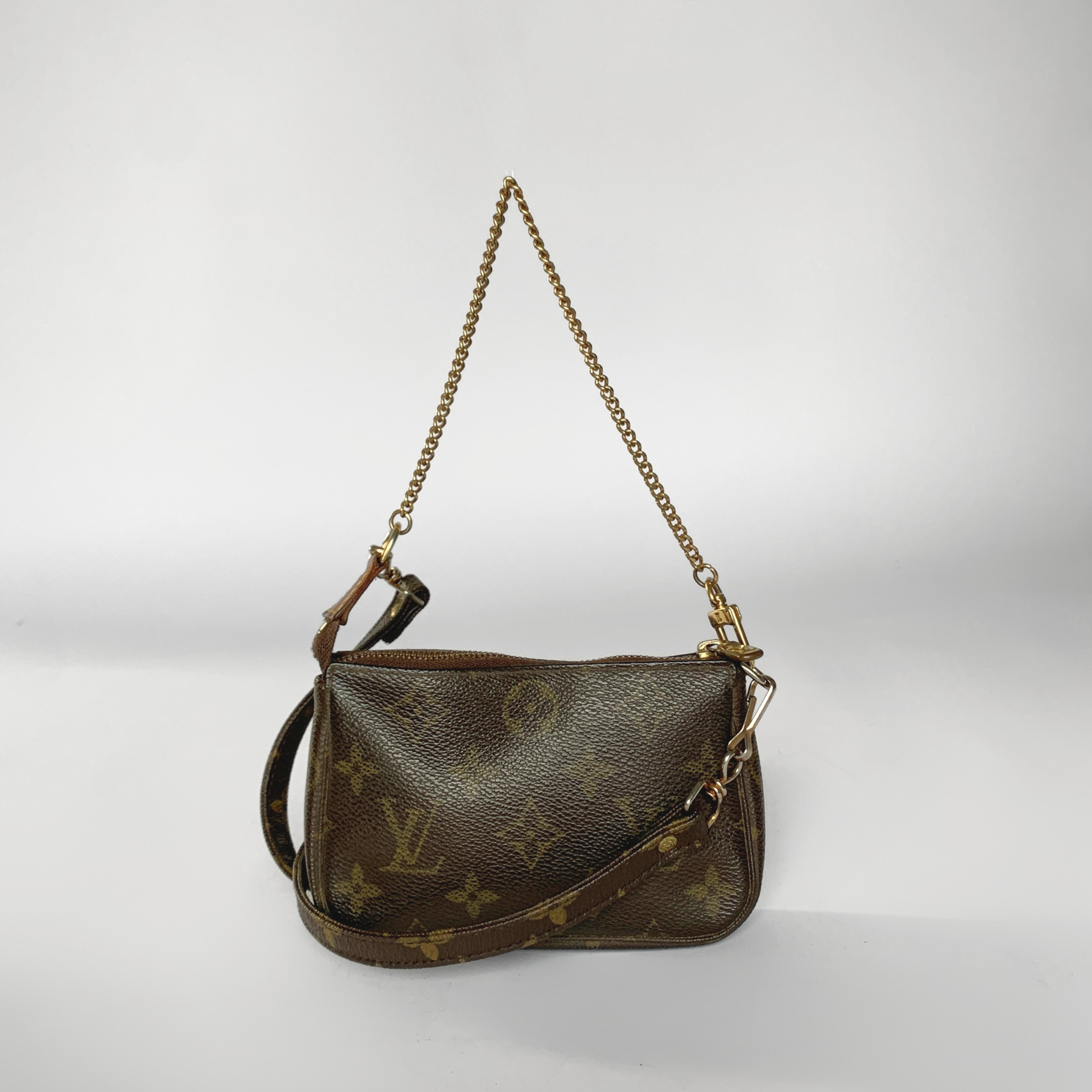 Louis Vuitton Louis Vuitton Mini Pochette Strap Monogram Canvas - Shoulder bag - Etoile Luxury Vintage