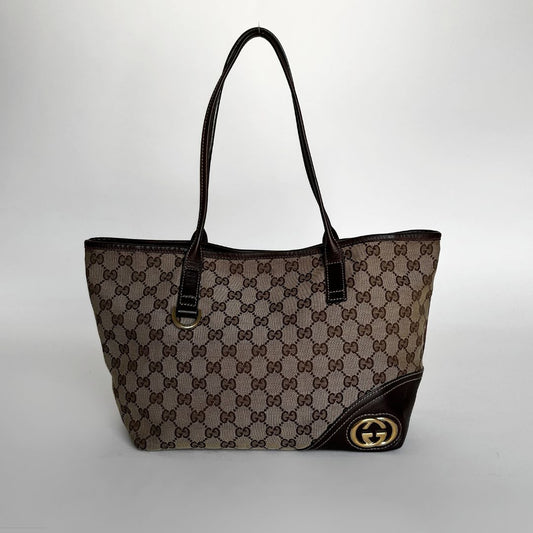 Gucci Gucci Britt Shopping Tote Monogram Canvas - Handbags - Etoile Luxury Vintage